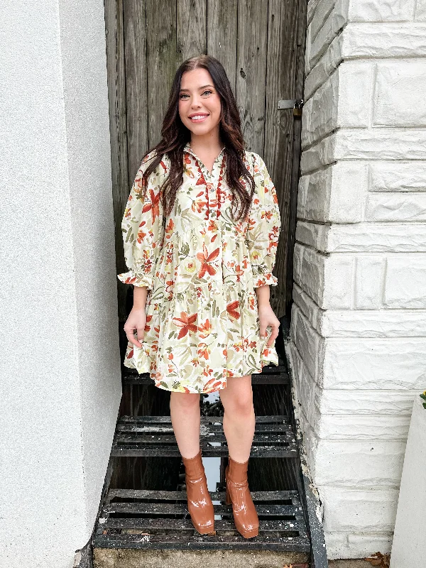 Fall Flowers Dress Beaded unclassified dresses