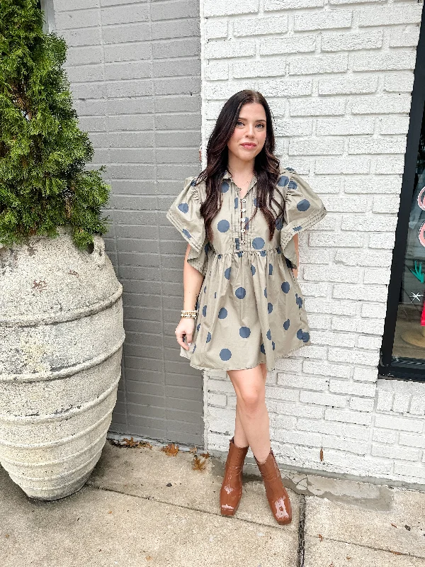 Big Polka Dot Ruffle Dress Affordable unclassified dresses
