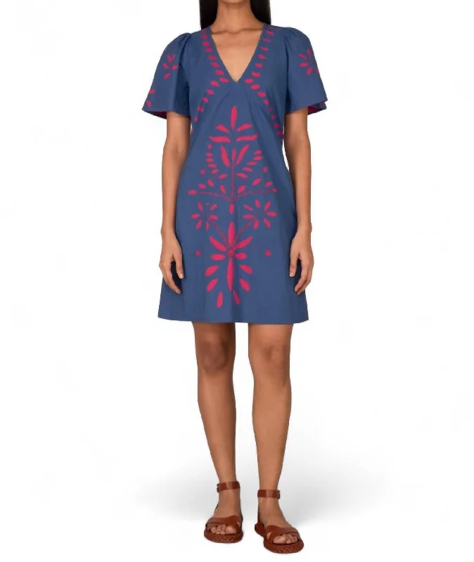 Dumitara Dress In Sapphire Metallic unclassified dresses