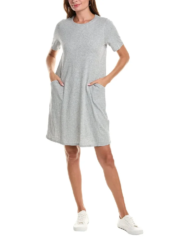 EILEEN FISHER Crewneck Shift Dress Denim unclassified dresses