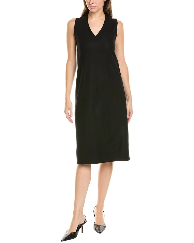 EILEEN FISHER V-Neck Wool Shift Dress Party unclassified dresses