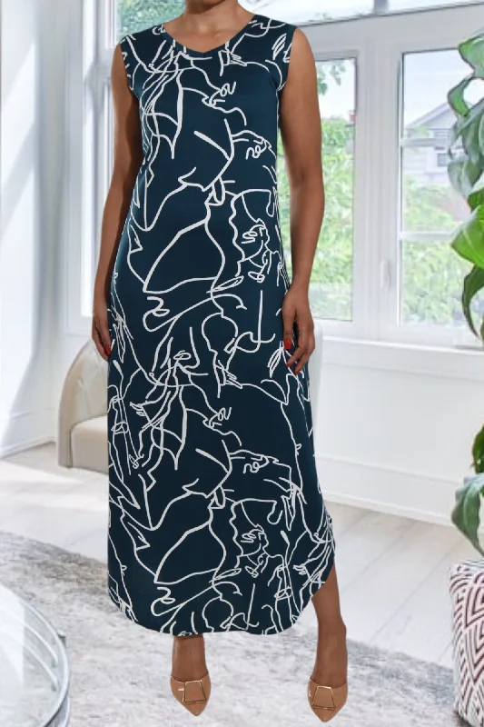 Graphic Print Pocket Dress Wrap unclassified dresses