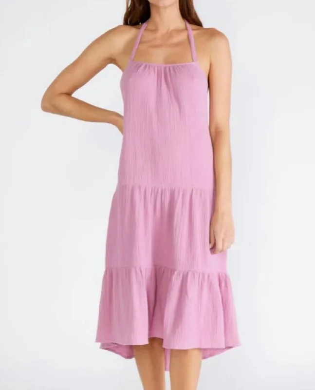 Malorca Halter Dress In Orchid Breathable unclassified dresses