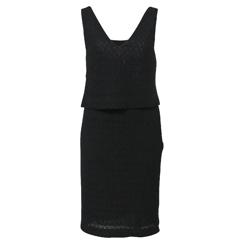 Missoni V-neck Dress in Black Rayon Halter unclassified dresses