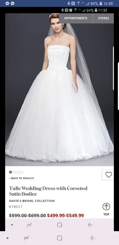 David's Bridal NT8017 One-shoulder unclassified dresses