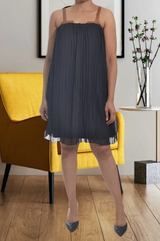 Pleated Back Buckle Dress Fashionable unclassified dresses