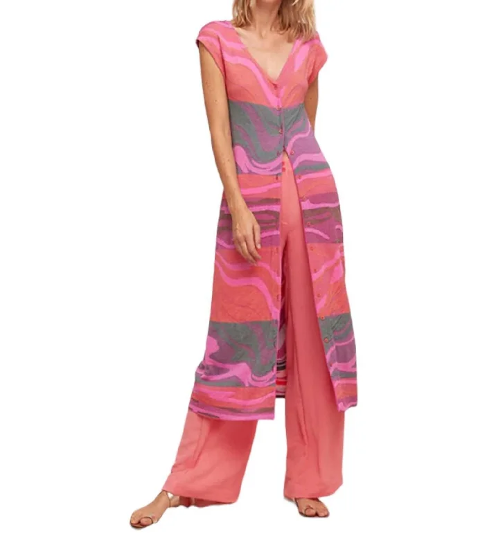 Rao Duster Dress In Pink Corset unclassified dresses