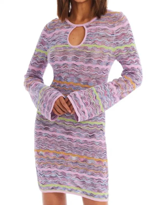 Regina Dress In Lavender Spacedye Satin unclassified dresses