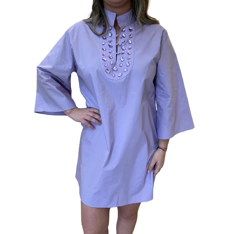Rosemary Dress In Lavender Beaded unclassified dresses