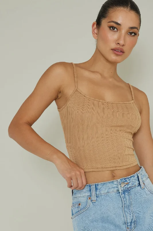 Sold Out Ribbed Cami Top Mocha Fashionable unclassified dresses