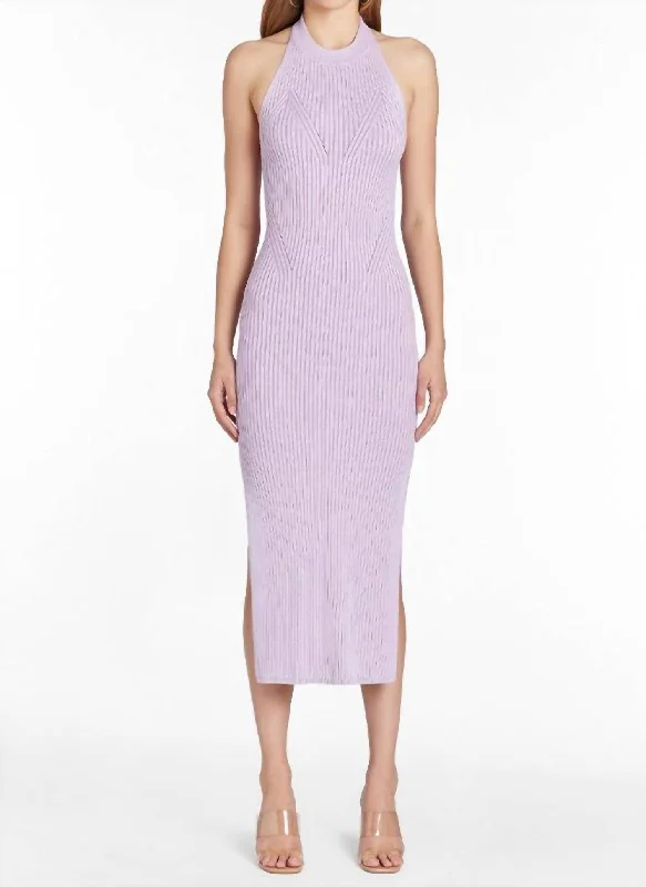 Taos Knit Dress In Lavender Comfortable unclassified dresses