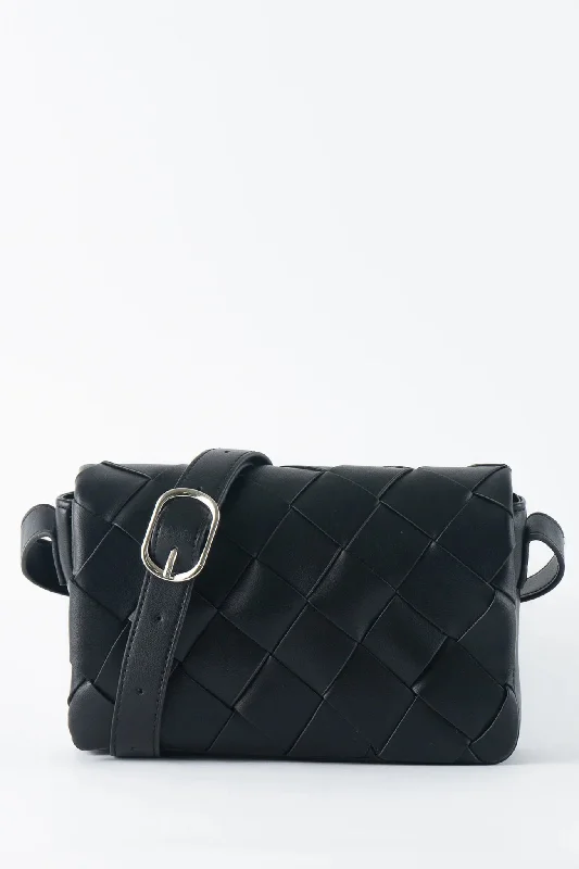 TEN TONES Azure Weave Bag Black Dark color unclassified dresses