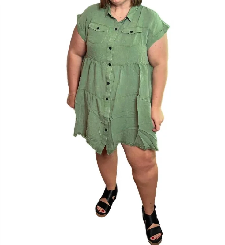 The Handkerchief Dress In Sage Green Soft fabric unclassified dresses