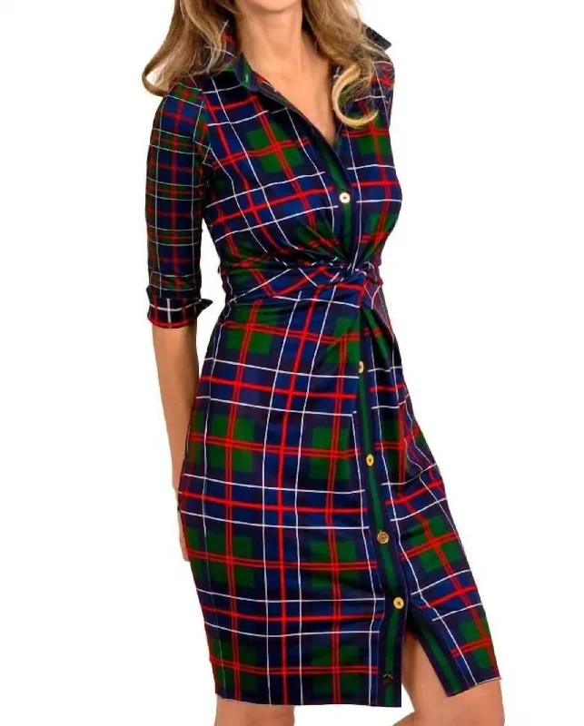 Twist & Shout Dress In Balmoral Multi Casual chic unclassified dresses