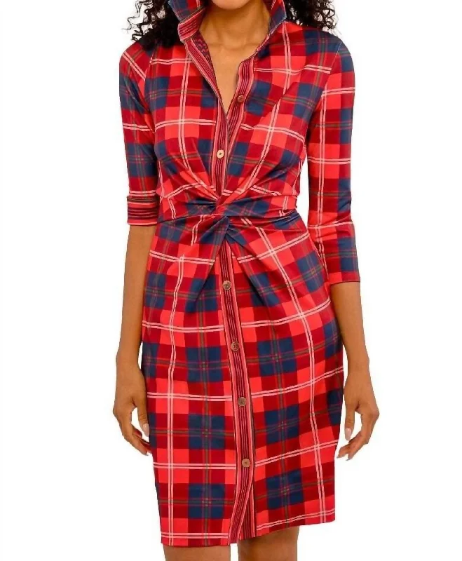 Twist & Shout Dress In Middleton Plaid Red Unique unclassified dresses
