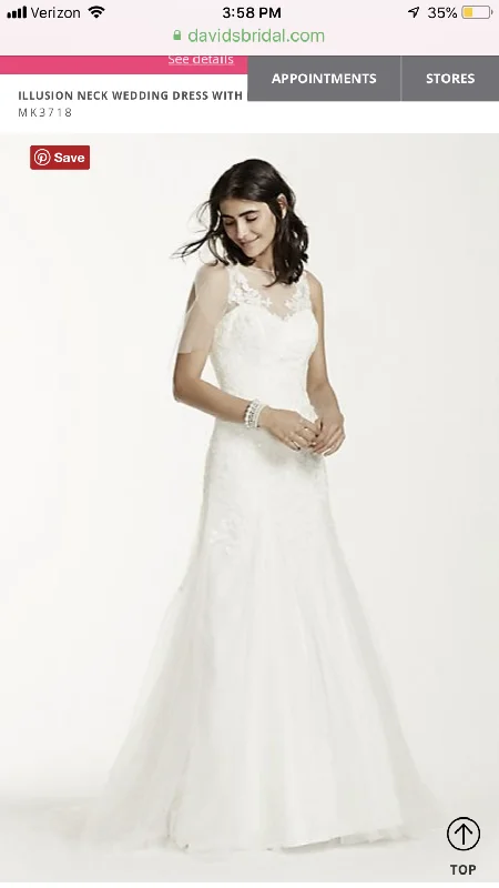 David's Bridal MK3718 Engagement unclassified dresses