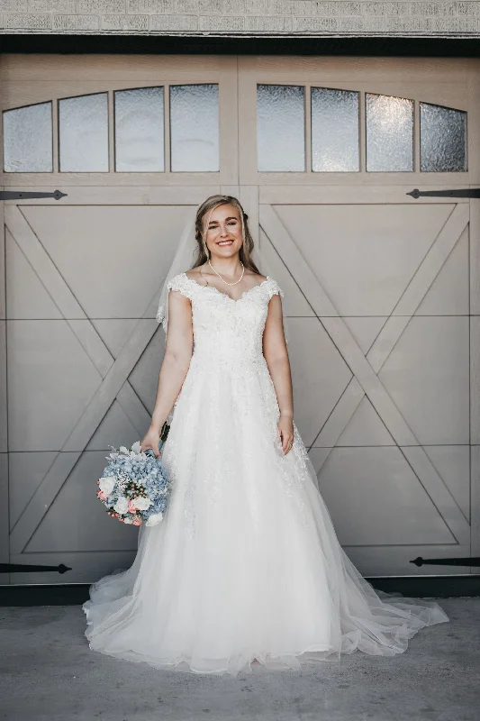 David's Bridal Off Shoulder Ball Gown Velvet unclassified dresses